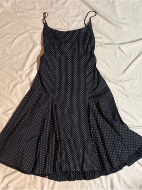 Scott Black Polka Dot Midi Slip Dress